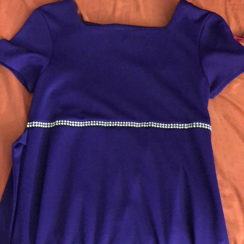 Long purple dress!